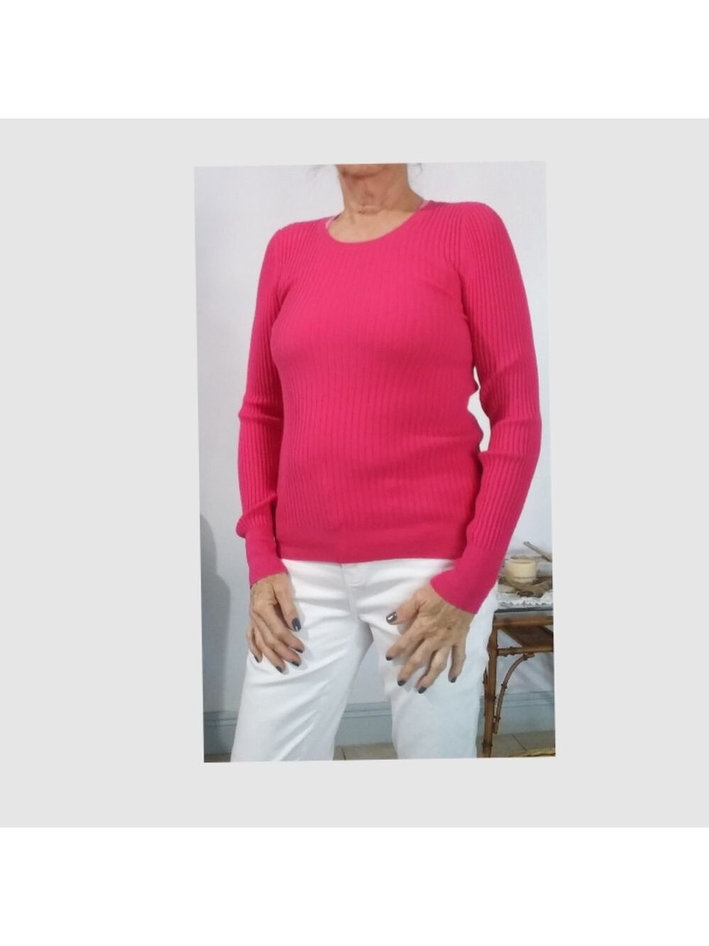 Victoria Secret Pink Ribbed Sweater - Picture 2 of 4
